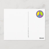 holiES - kleurrijk PEACE-teken + uw ideeën Briefkaart (Achterkant)