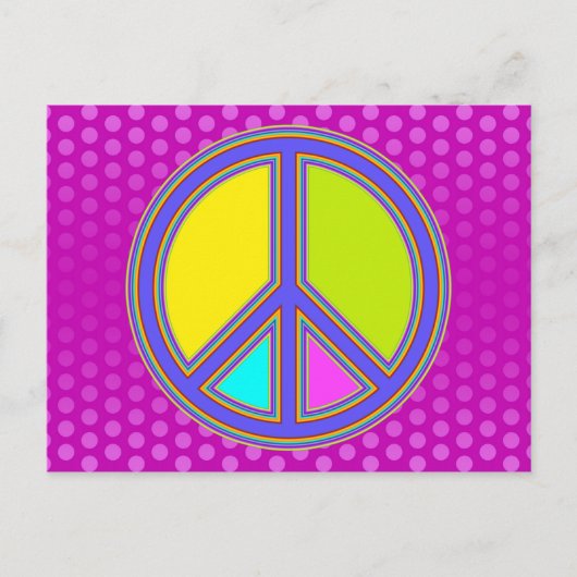 holiES - kleurrijk PEACE-teken + uw ideeën Briefkaart (Voorkant)
