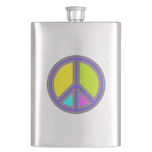 holiES - kleurrijk PEACE-teken + uw ideeën Flacon