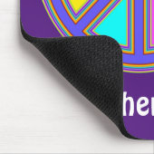 holiES - kleurrijk PEACE-teken + uw ideeën Muismat (Hoek)