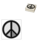 holiES - kleurrijk PEACE-teken + uw ideeën Rubberstempel (Gestempeld)