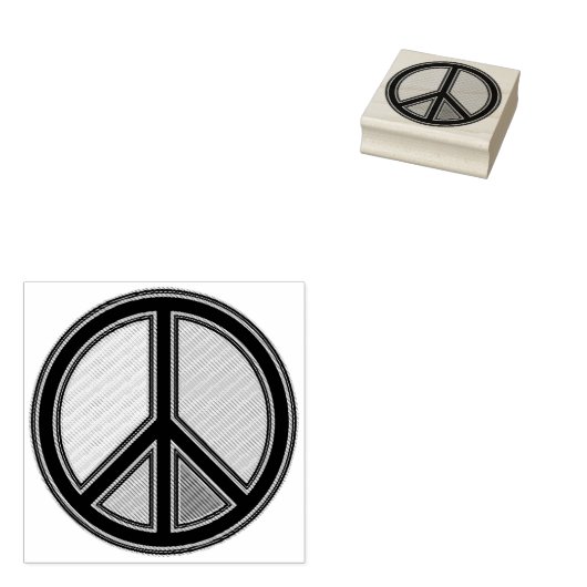holiES - kleurrijk PEACE-teken + uw ideeën Rubberstempel (Gestempeld)