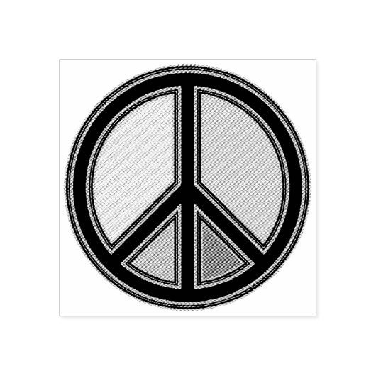 holiES - kleurrijk PEACE-teken + uw ideeën Rubberstempel (Afrduk)