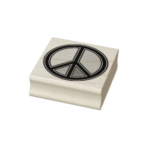 holiES - kleurrijk PEACE-teken + uw ideeën Rubberstempel