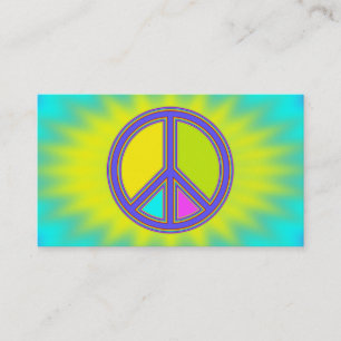 holiES - kleurrijk PEACE-teken + uw ideeën Visitekaartje