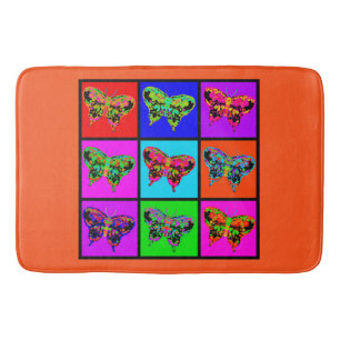 holiES - Psychedelic Butterflies Mosaic Badmat