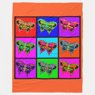 holiES - Psychedelische Vlinders Mozaïek Fleece Deken