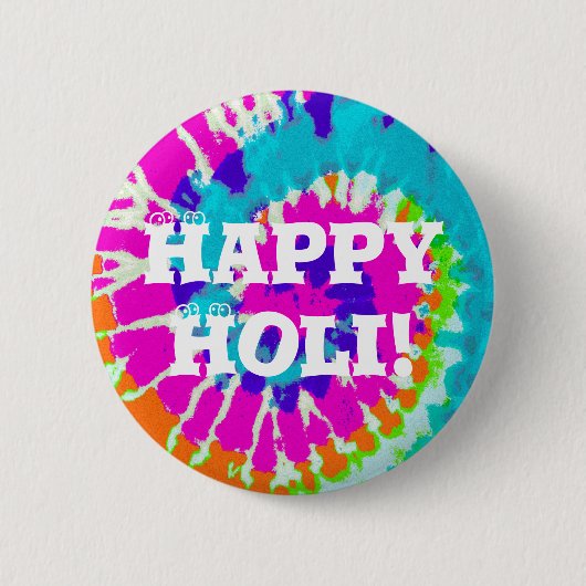 holiES - Spiral batik Style Ronde Button 5,7 Cm (Voorkant)