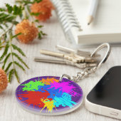 holiES - Splashes 2 + uw ideeën Sleutelhanger (Voorkant Rechts)