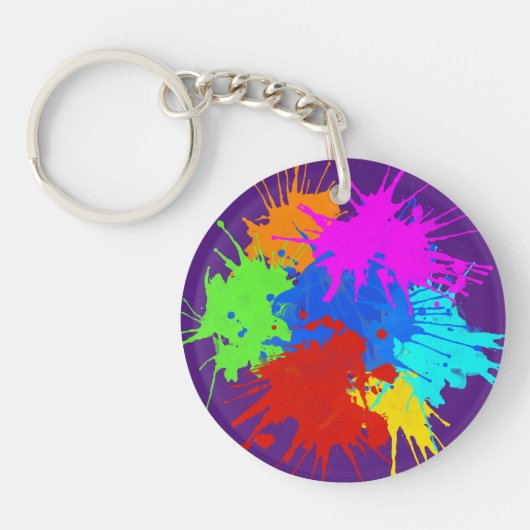 holiES - Splashes 2 + uw ideeën Sleutelhanger (Voorkant)