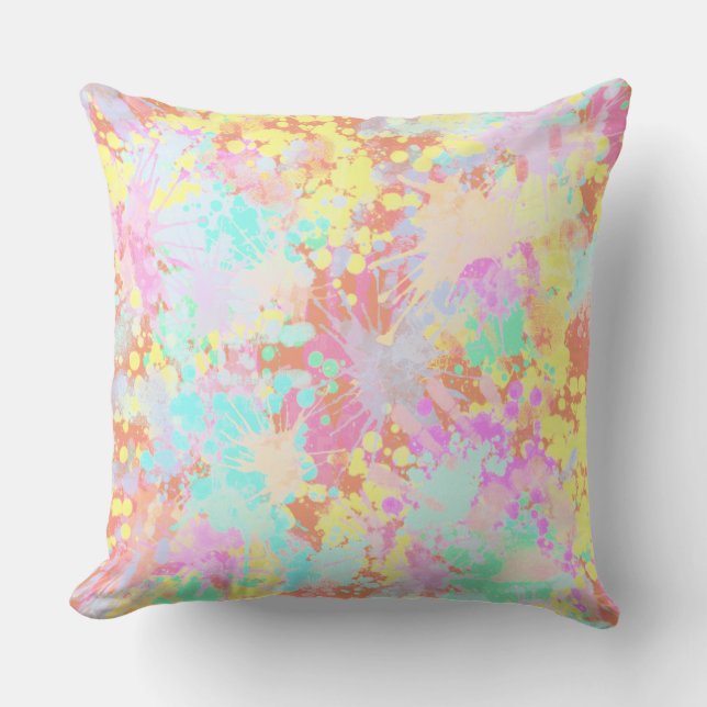 holiES - Splashes naadloos patroonpastel 1 Buitenkussen (Voorkant)