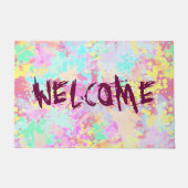 holiES - Splashes naadloos patroonpastel 1 Deurmat (Voorkant)