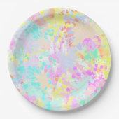 holiES - Splashes naadloos patroonpastel 1 Papieren Bordje (Voorkant)