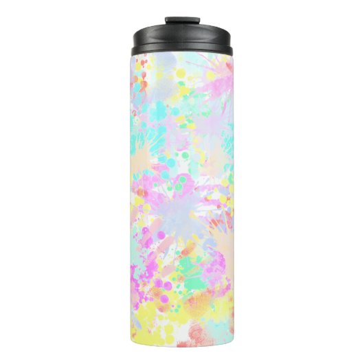holiES - Splashes naadloos patroonpastel 1 Thermosbeker (Voorkant)