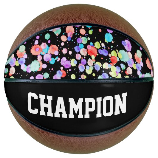 holiES - Splatter multicolored 1 + uw backgr. Basketbal (Voorkant)