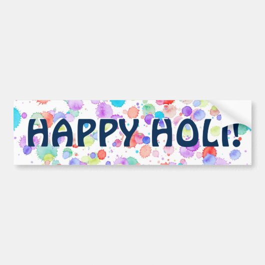 holiES - Splatter multicolored 1 + uw backgr. Bumpersticker (Voorkant)