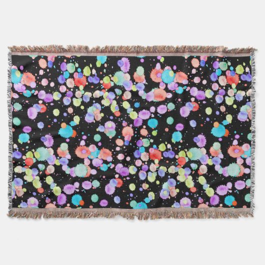 holiES - Splatter multicolored 1 + uw backgr. Deken (Voorkant)
