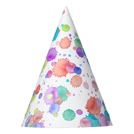 holiES - Splatter multicolored 1 + uw backgr. Feesthoedjes (Voorkant)