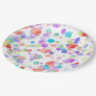 holiES - Splatter multicolored 1 + uw backgr. Papieren Bordje