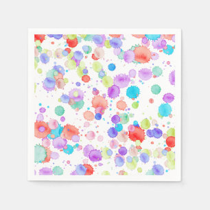 holiES - Splatter multicolored 1 + uw backgr. Servetten