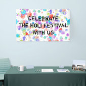 holiES - Splatter multicolored 1 + uw backgr. Spandoek (Beurs)
