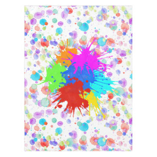 holiES - Splatter multicolored 1 + uw backgr. Tafelkleed
