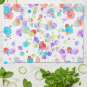 holiES - Splatter multicolored 1 + uw backgr. Theedoek (Gevouwen)