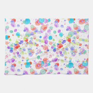 holiES - Splatter multicolored 1 + uw backgr. Theedoek