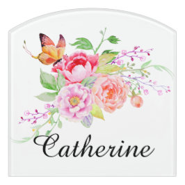 holiES - Waterverf Spring Flowers Bouquet 2 Deurbordjes