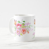 holiES - Waterverf Spring Flowers Bouquet 2 Koffiemok (Voorkant links)