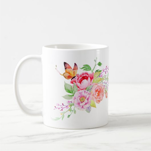 holiES - Waterverf Spring Flowers Bouquet 2 Koffiemok (Links)