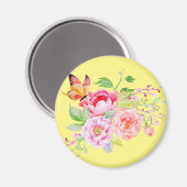 holiES - Waterverf Spring Flowers Bouquet 2 Magneet (Voorkant / Achterkant)