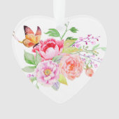 holiES - Waterverf Spring Flowers Bouquet 2 Ornament (voorkant)