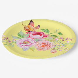 holiES - Waterverf Spring Flowers Bouquet 2 Papieren Bordje