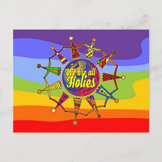 HoliES - WE ZIJN ALLEMAAL HOLIES + uw achterdeur. Briefkaart (Voorkant)