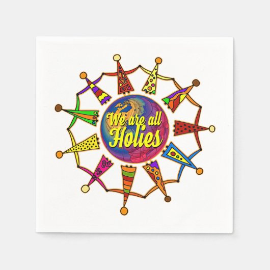 HoliES - WE ZIJN ALLEMAAL HOLIES + uw achterdeur. Servet (Voorkant)