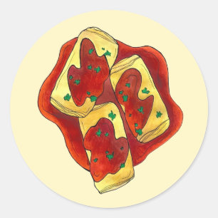 Holishkes Stuffed Cabbage Roll Jewish Cooking Food Ronde Sticker