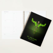 Holistic Alternative Caduceus Green leveert Medica Planner (Display)