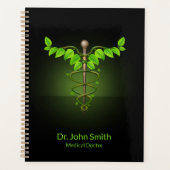 Holistic Alternative Caduceus Green leveert Medica Planner (Voorkant)