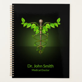 Holistic Alternative Caduceus Green leveert Medica Planner