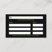 Holistic Alternative Medical Caduceus Green Leaves Afsprakenkaartje (Achterkant)