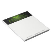 Holistic Alternative Medical Caduceus Green Leaves Notitieblok (Schuin)