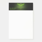 Holistic Alternative Medical Caduceus Green Leaves Post-it® Notes (Voorkant)