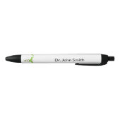 Holistic Alternative Medical Caduceus Green Leaves Zwarte Inkt Pen (Bodem)