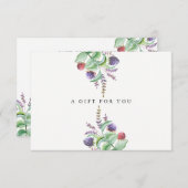 Holistic Aromatherapeut Organic Spa Gift Kaart (Voorkant / Achterkant)