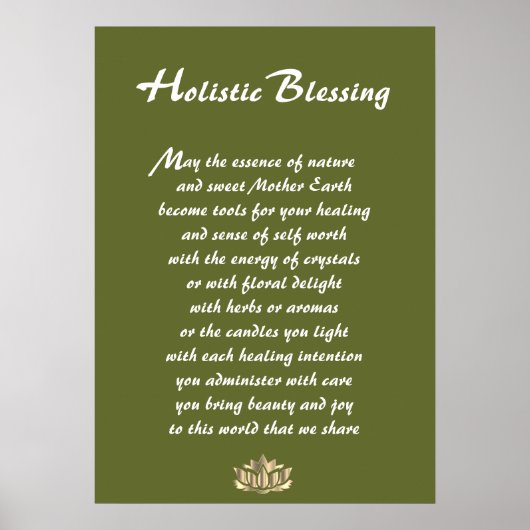 Holistic Blessing Poster (Voorkant)