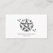 Holistic Business Floral Pentacle Stars Visitekaartje (Voorkant)