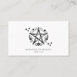 Holistic Business Floral Pentacle Stars Visitekaartje
