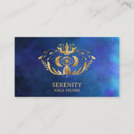 Holistic Celestial Moon Third Eye Nebula Blue Visitekaartje