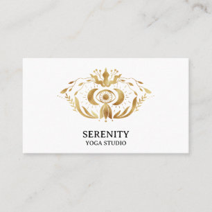 Holistic Celestial Moon Third Eye Yoga Business Ca Visitekaartje
